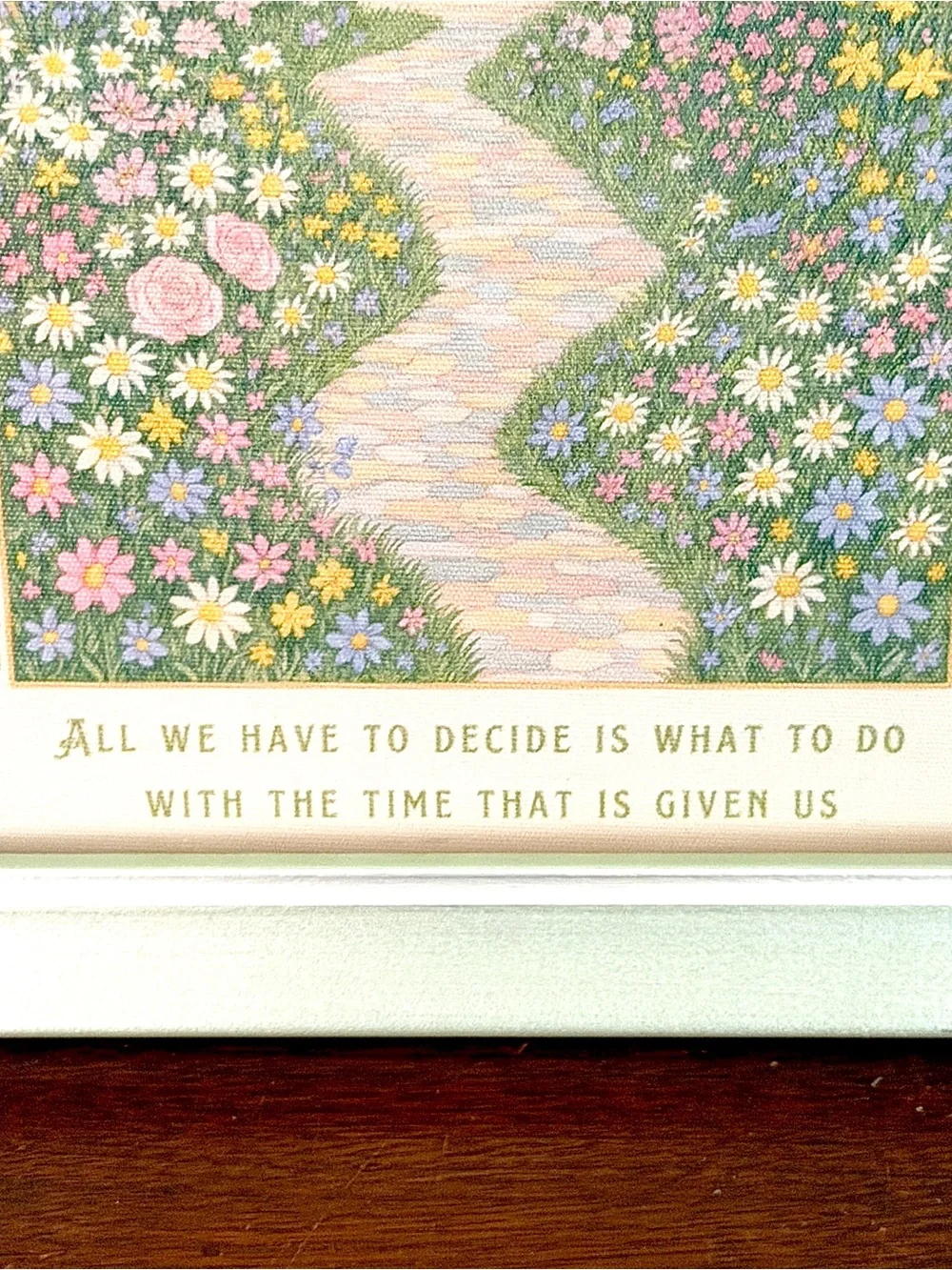 Decide What to Do with the Time That’s Given to Us Canvas Framed Art Print Vtg